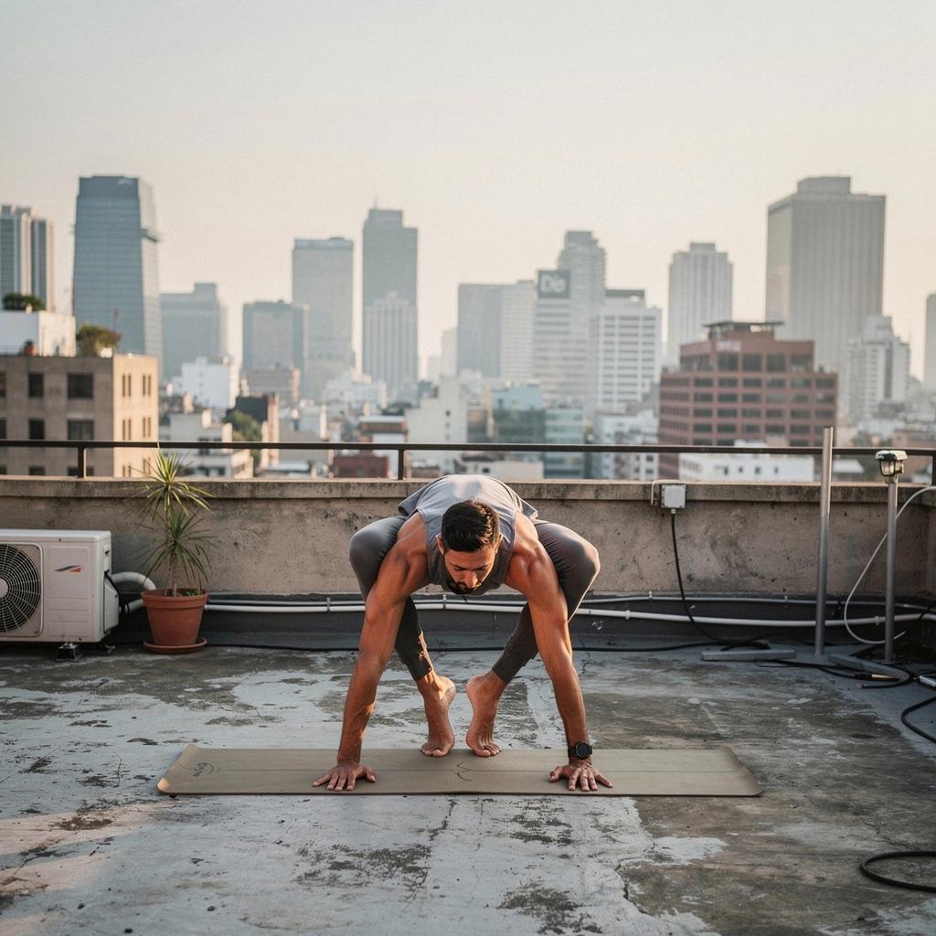 Cierre de una sesión de yoga, con los practicantes sentados en meditación y respiración profunda.
